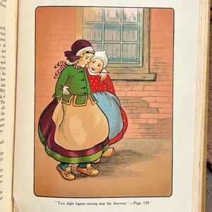 1910 Hans Brinker or The Silver Skates Dutch Kids Childrens Antique Book Winter